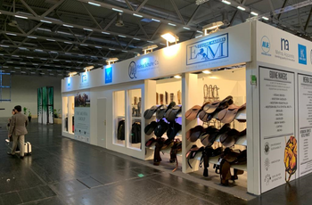 EWI booth displaying advanced equestrian equipment at Spoga Horse 2025, Cologne.